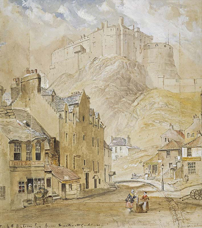 Edinburgh Castle from the Foot of the Vennel